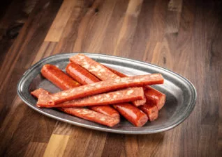 Kielbasa and cheese snack sticks