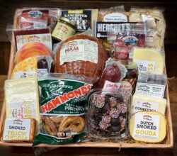 Ham and cheese gift basket