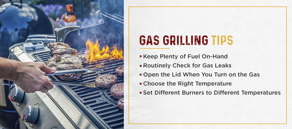 Gas clearance grill tips